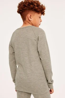 Aluskerrastopaita merinovillasta | Meleerattu beige | Lapset | Kappahl
