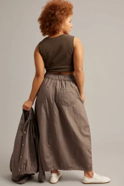 Barrel-denimhame | Melaarattu ruskea | Naiset | Kappahl