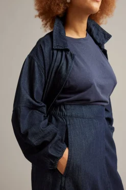 Barrel-denimhame | Tumma denim | Naiset | Kappahl