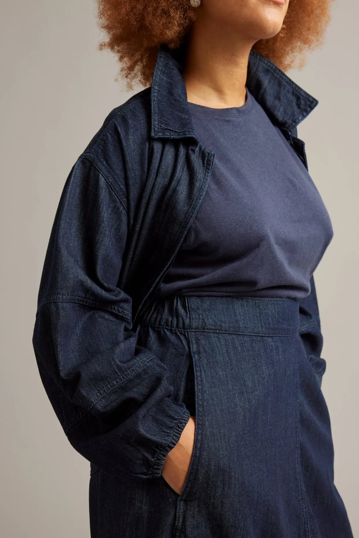 Barrel-denimhame | Tumma denim | Naiset | Kappahl