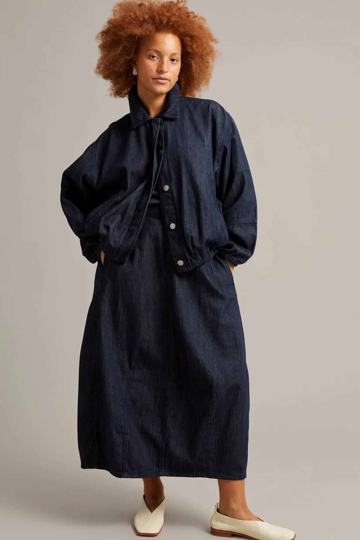 Barrel-denimhame | Tumma denim | Naiset | Kappahl