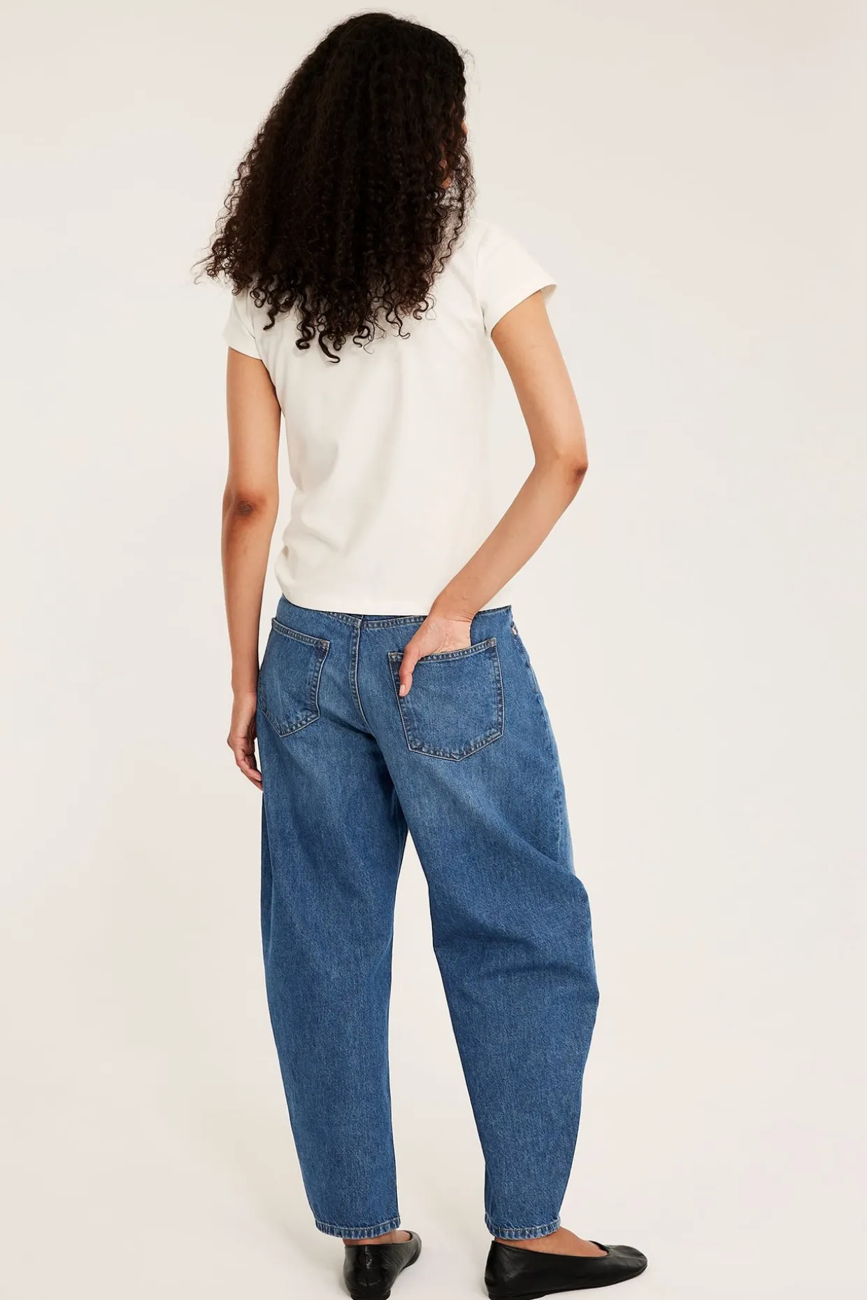 Barrel jeans high waist
