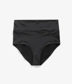 Bikinialaosa, jossa on taitettava vyötäröosa | Musta | Naiset | Kappahl