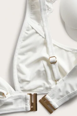 Bikiniyläosa, jossa englantilaista kirjontaa | Luonnonvalkoinen | Naiset | Kappahl