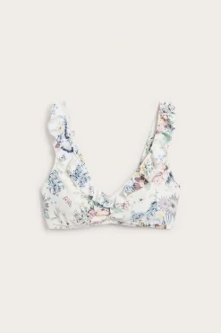 Bikiniyläosa röyhelöillä | Luonnonvalkoinen | Naiset | Kappahl