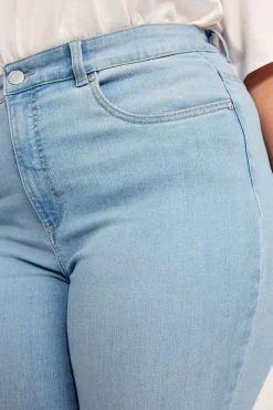 Bootcut-farkut high waist | Vaalea denim | Naiset | Kappahl