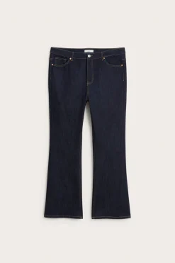 Bootcut jeans high waist | Tumma denim | Naiset | Kappahl
