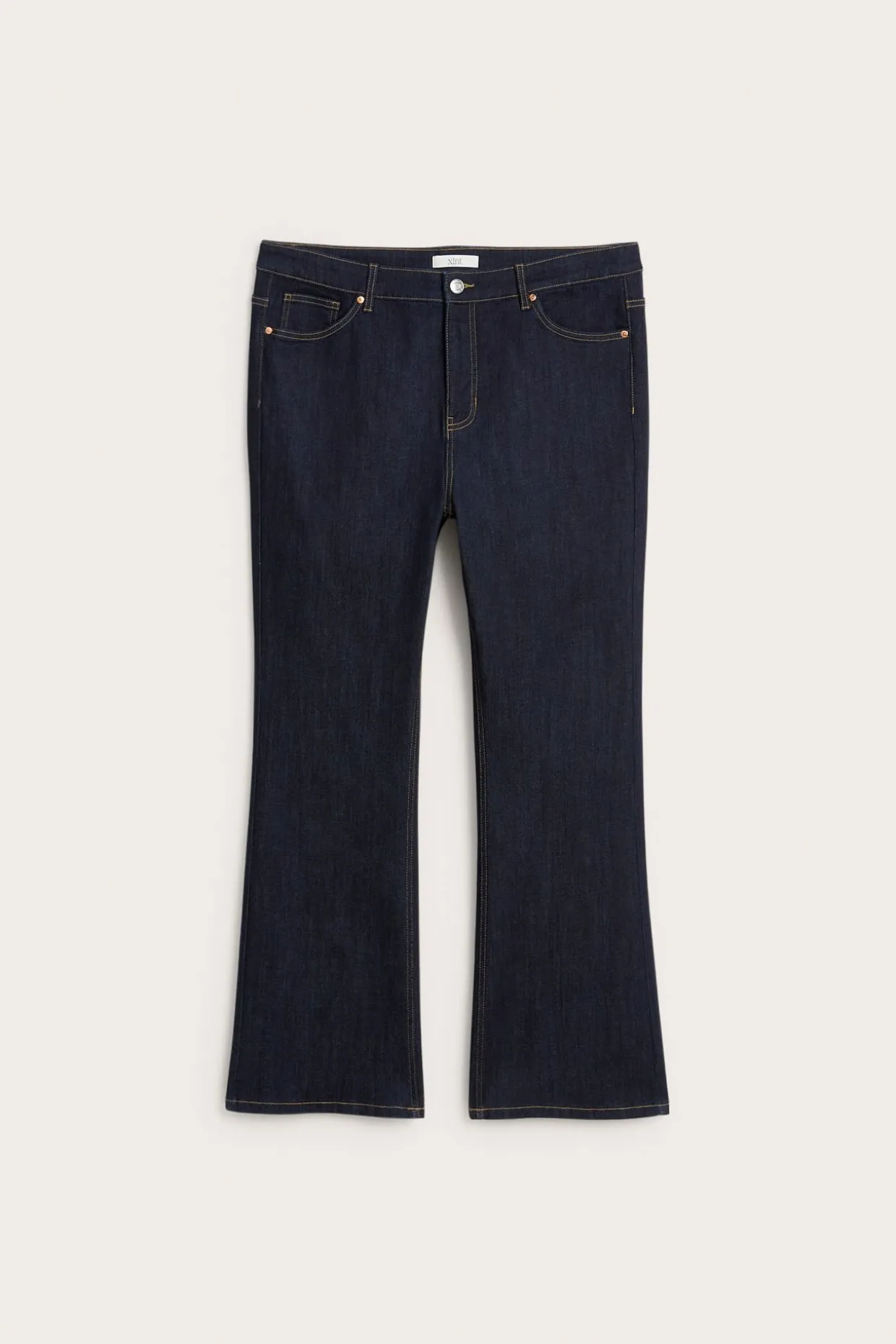 Bootcut jeans high waist | Tumma denim | Naiset | Kappahl