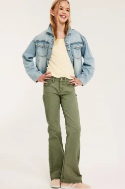 Bootcut jeans low waist | Tummanvihreä | Lapset | Kappahl
