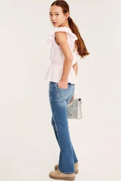 Bootcut jeans low waist | Vaalea denim | Lapset | Kappahl