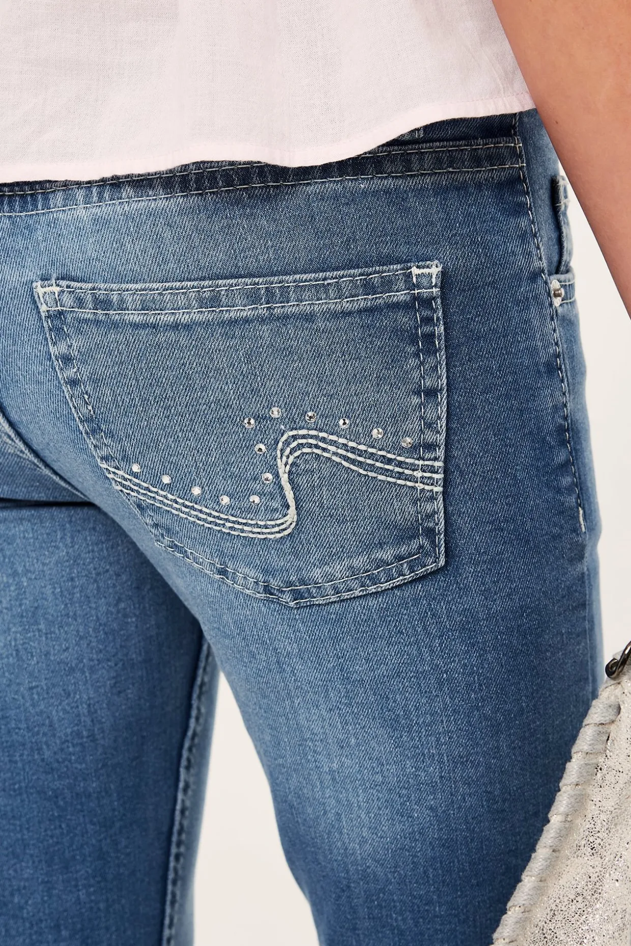 Bootcut jeans low waist | Vaalea denim | Lapset | Kappahl