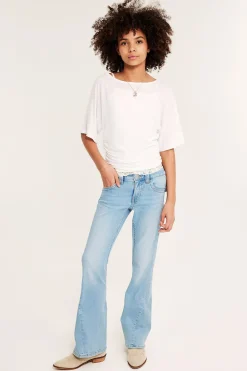 Bootcut jeans low waist | Vaalea denim | Lapset | Kappahl