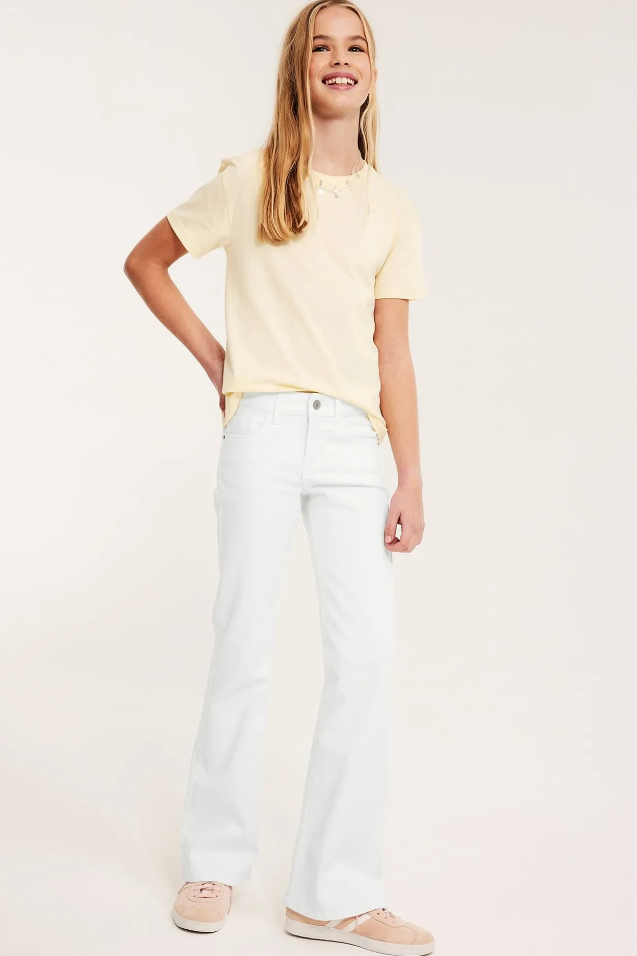 Bootcut jeans low waist | Valkoinen | Lapset | Kappahl