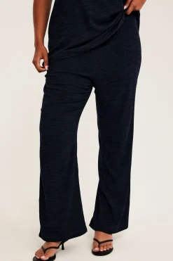 Bootcut-malliset pull-on-housut | Tummansininen | Naiset | Kappahl