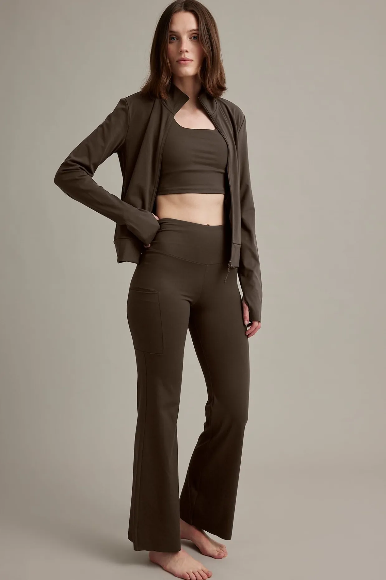 Bootcut-treenitrikoot | Ruskea | Naiset | Kappahl
