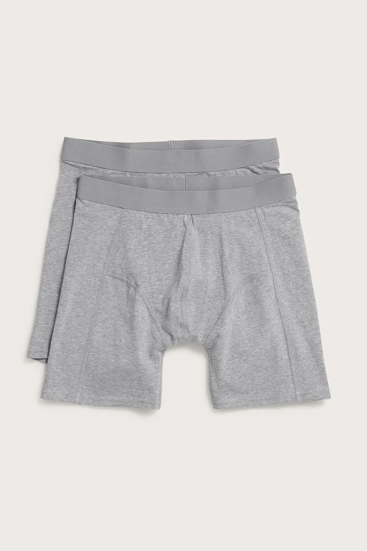 Boxerit extra long 2-pack | Meleerattu harmaa | Miehet | Kappahl
