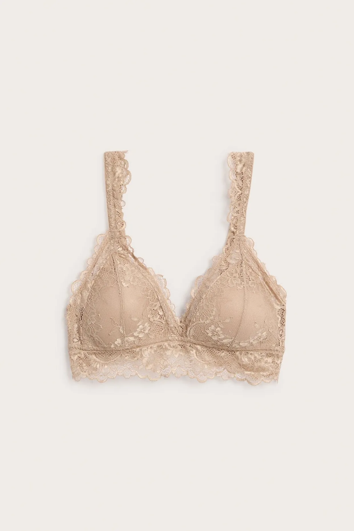 Bralette pitsillä | Ruskea | Naiset | Kappahl