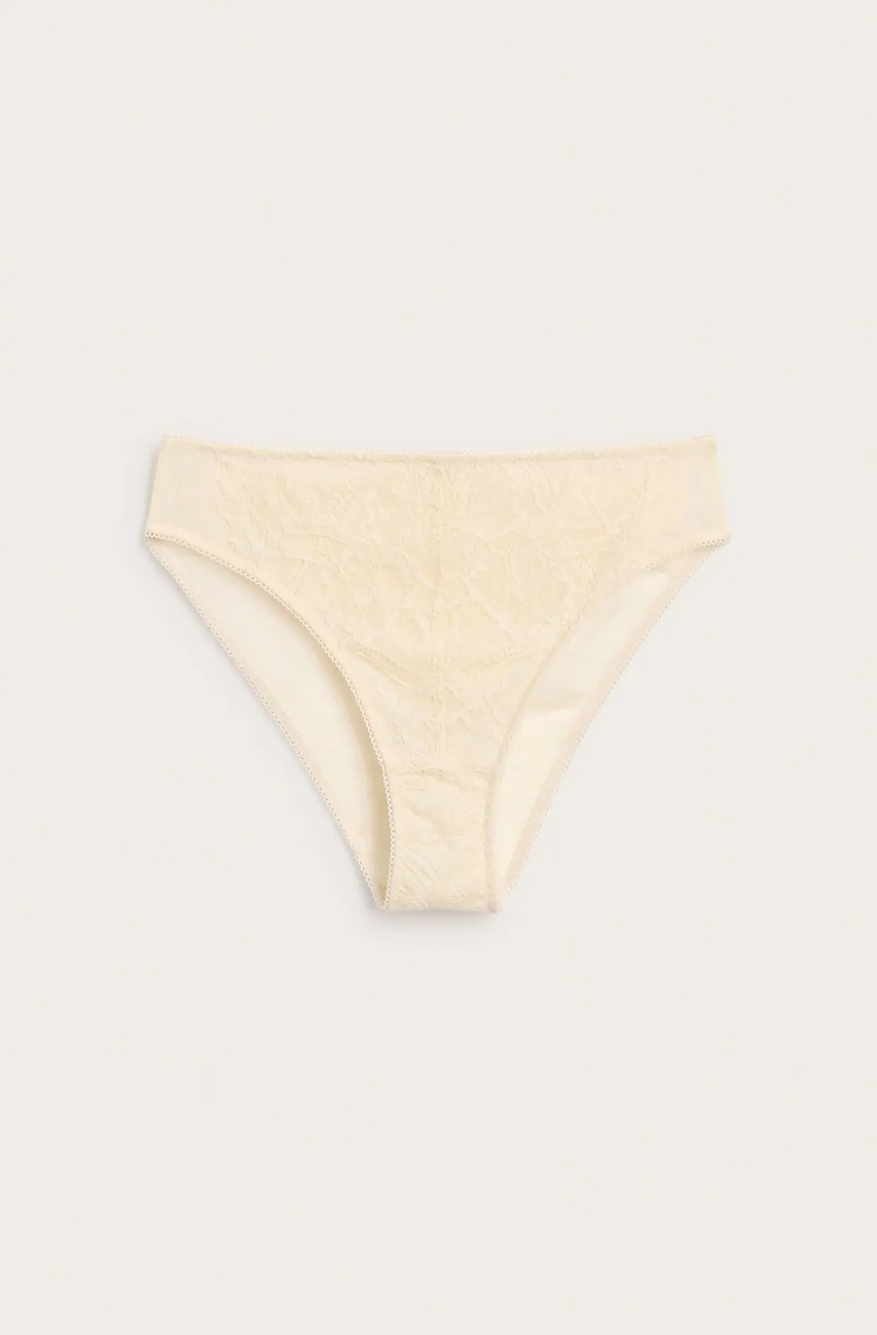 Brasilialaismalliset pitsipikkuhousut | Beige | Naiset | Kappahl