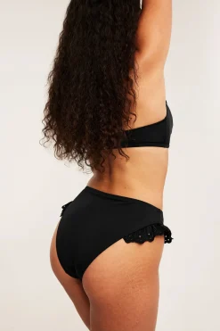 Brasilialaistyylinen bikinialaosa, jossa englantilaista kirjontaa | Musta | Naiset | Kappahl