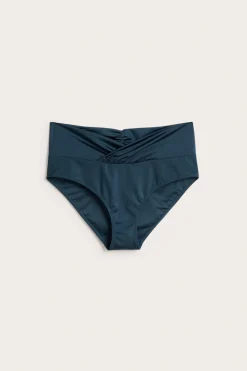 Brief-bikinialaosa drapeerauksella | Tummansininen | Naiset | Kappahl