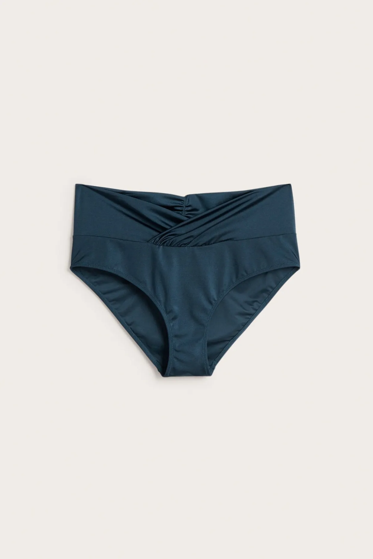 Brief-bikinialaosa drapeerauksella | Tummansininen | Naiset | Kappahl