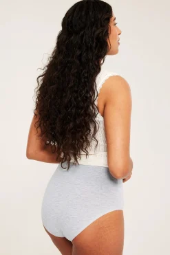 Brief 3-pack puuvillaa | Meleerattu harmaa | Naiset | Kappahl