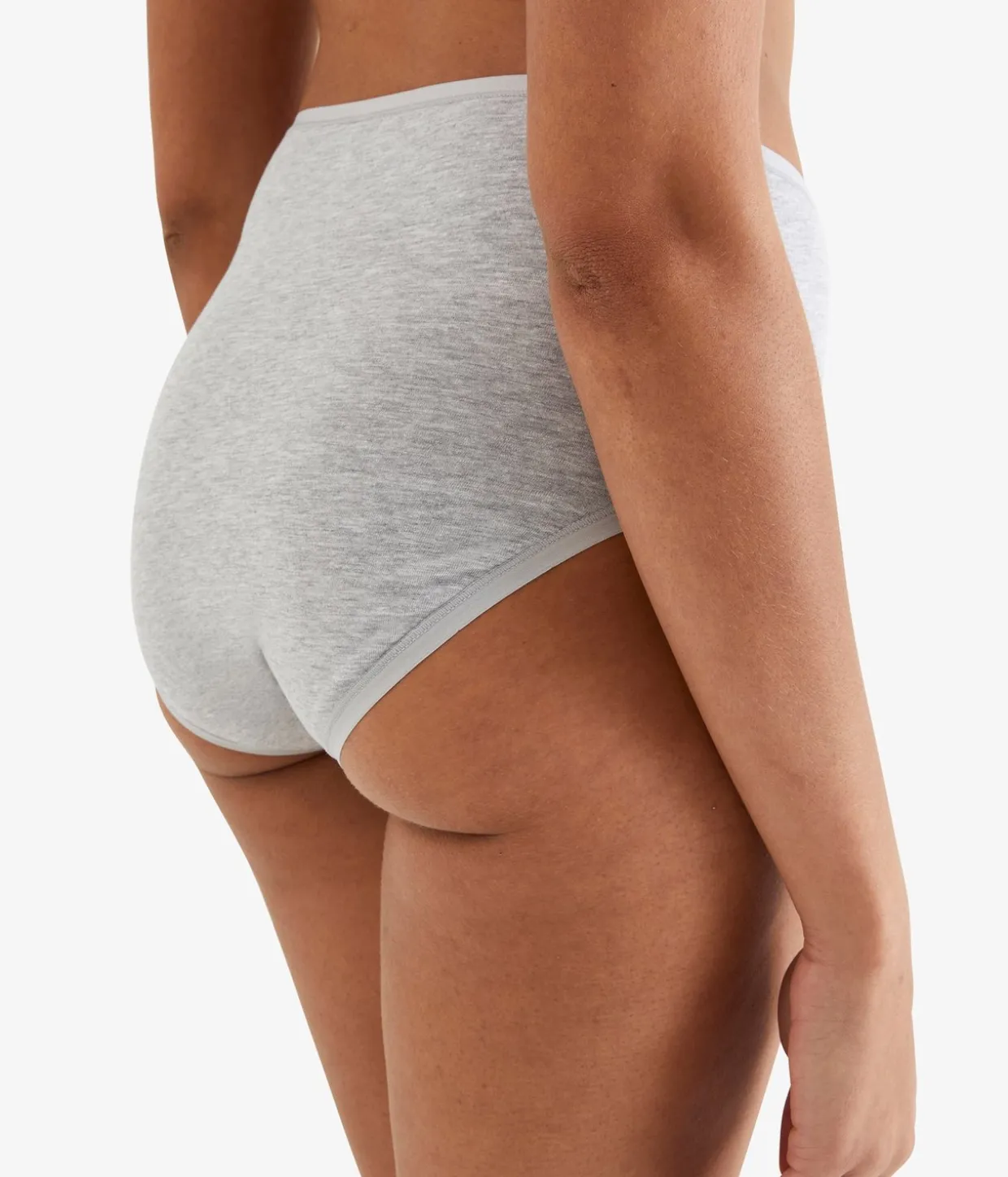 Brief 3-pack puuvillaa | Meleerattu harmaa | Naiset | Kappahl
