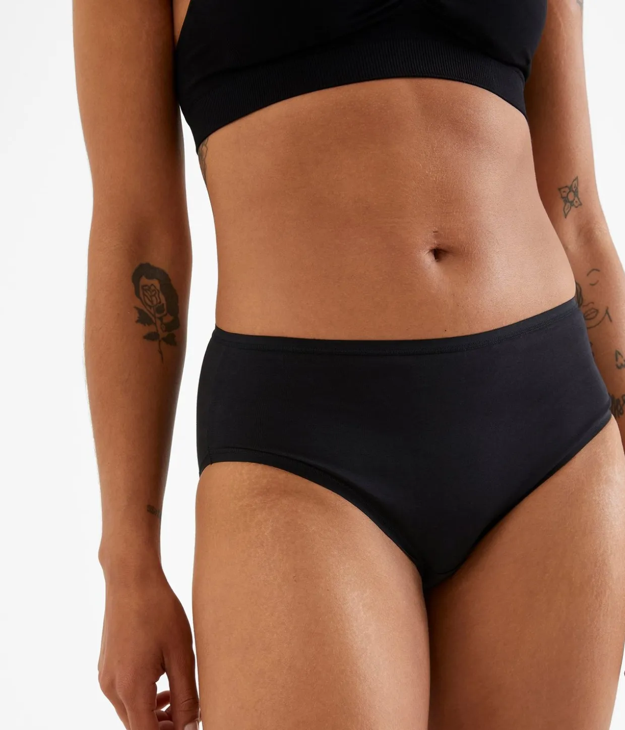 Brief 3-pack puuvillaa | Musta | Naiset | Kappahl