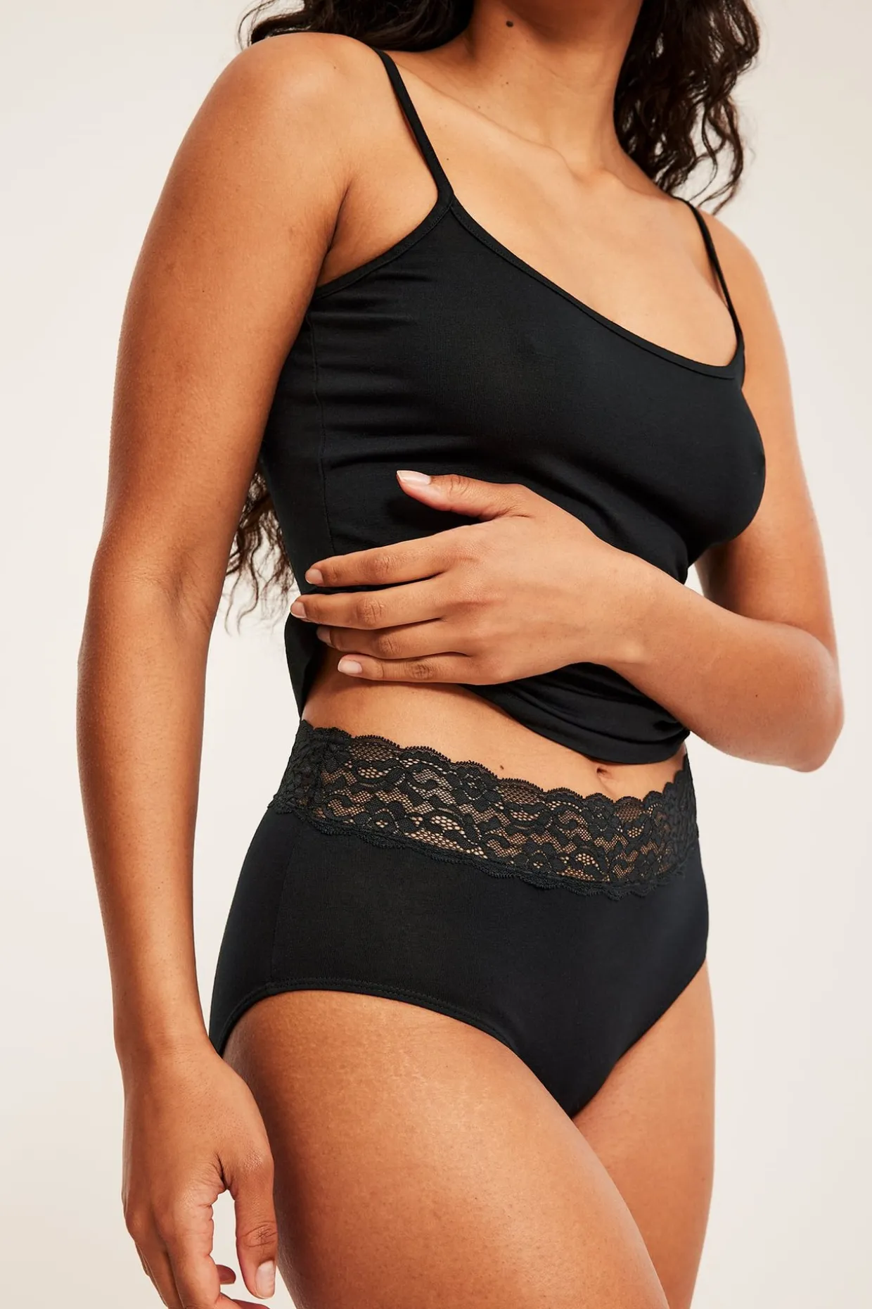 Brief 3-pack puuvillaa | Musta | Naiset | Kappahl