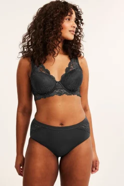 Brief 3-pack puuvillaa | Musta | Naiset | Kappahl