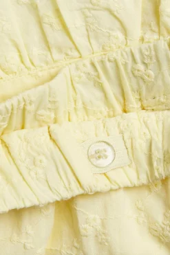Brodeeratut röyhelösomisteiset shortsit | Vaaleankeltainen | Lapset | Kappahl