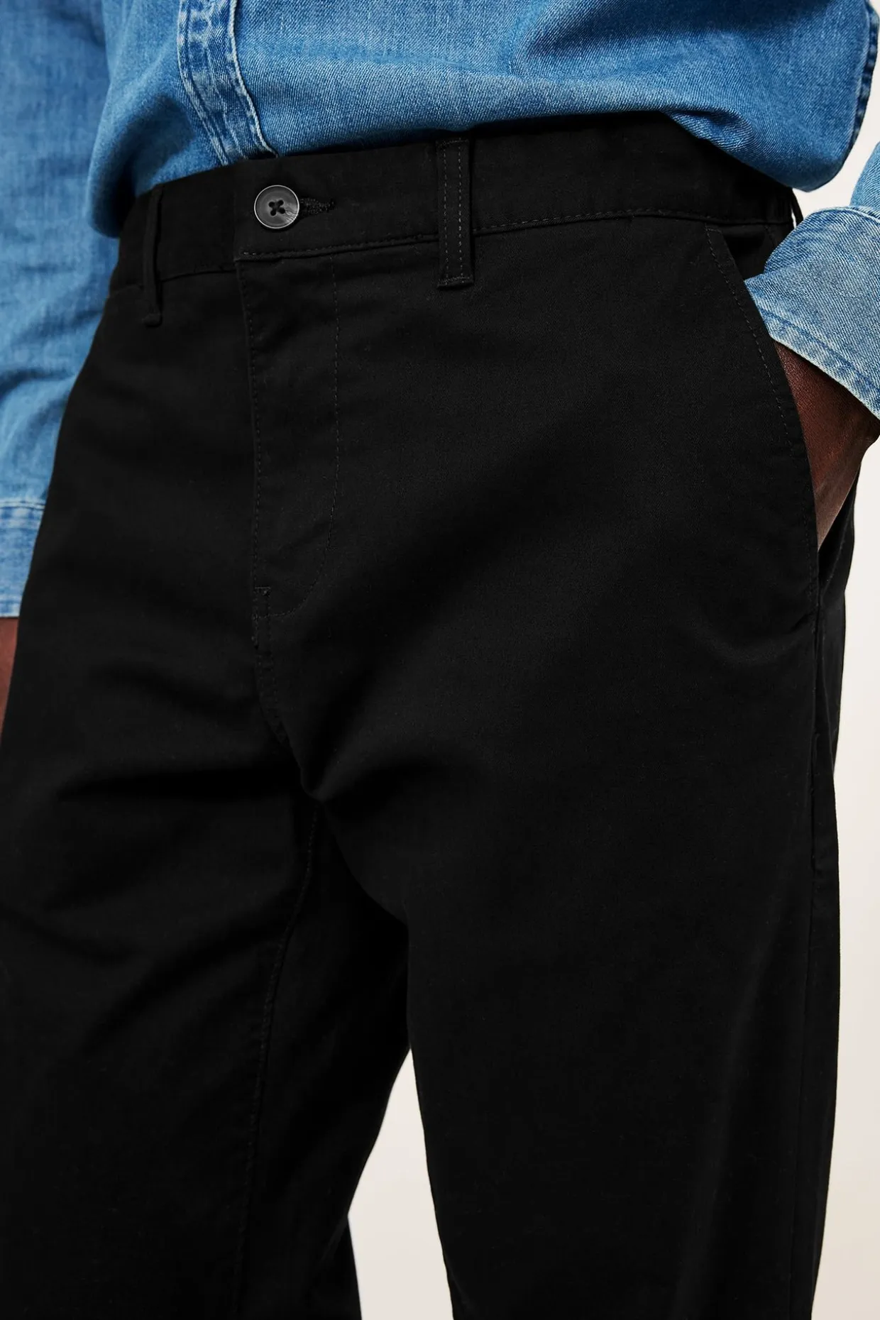 Chinos regular fit | Musta | Miehet | Kappahl