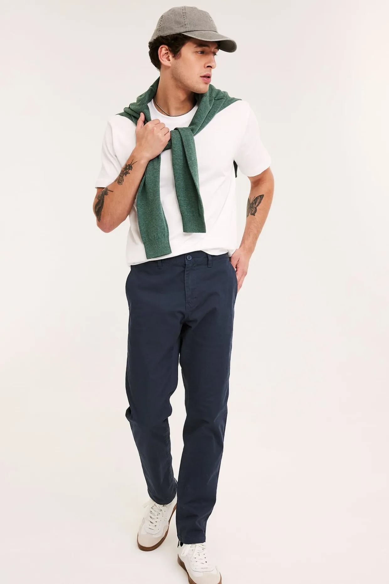 Chinos regular fit | Tummansininen | Miehet | Kappahl