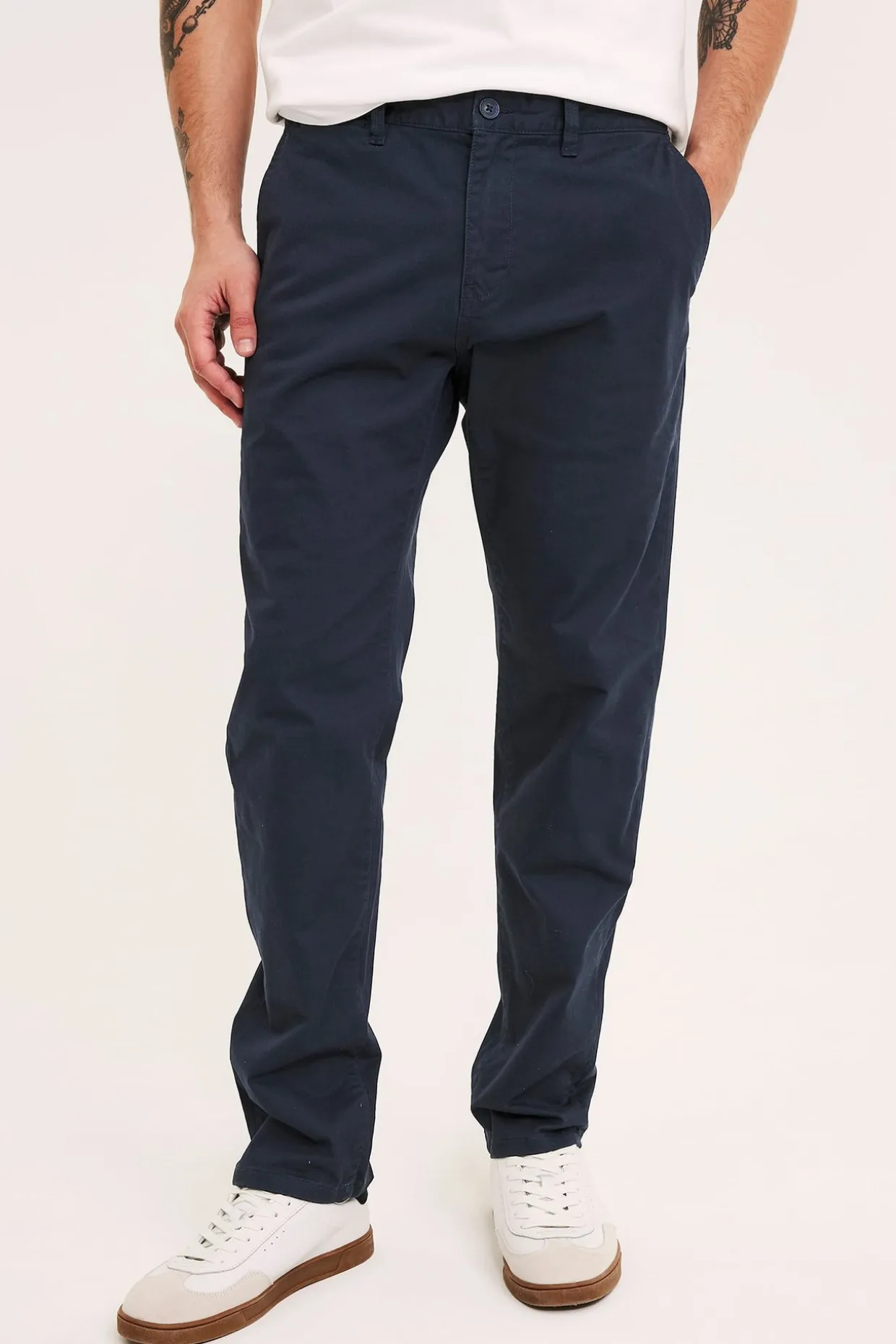 Chinos regular fit | Tummansininen | Miehet | Kappahl