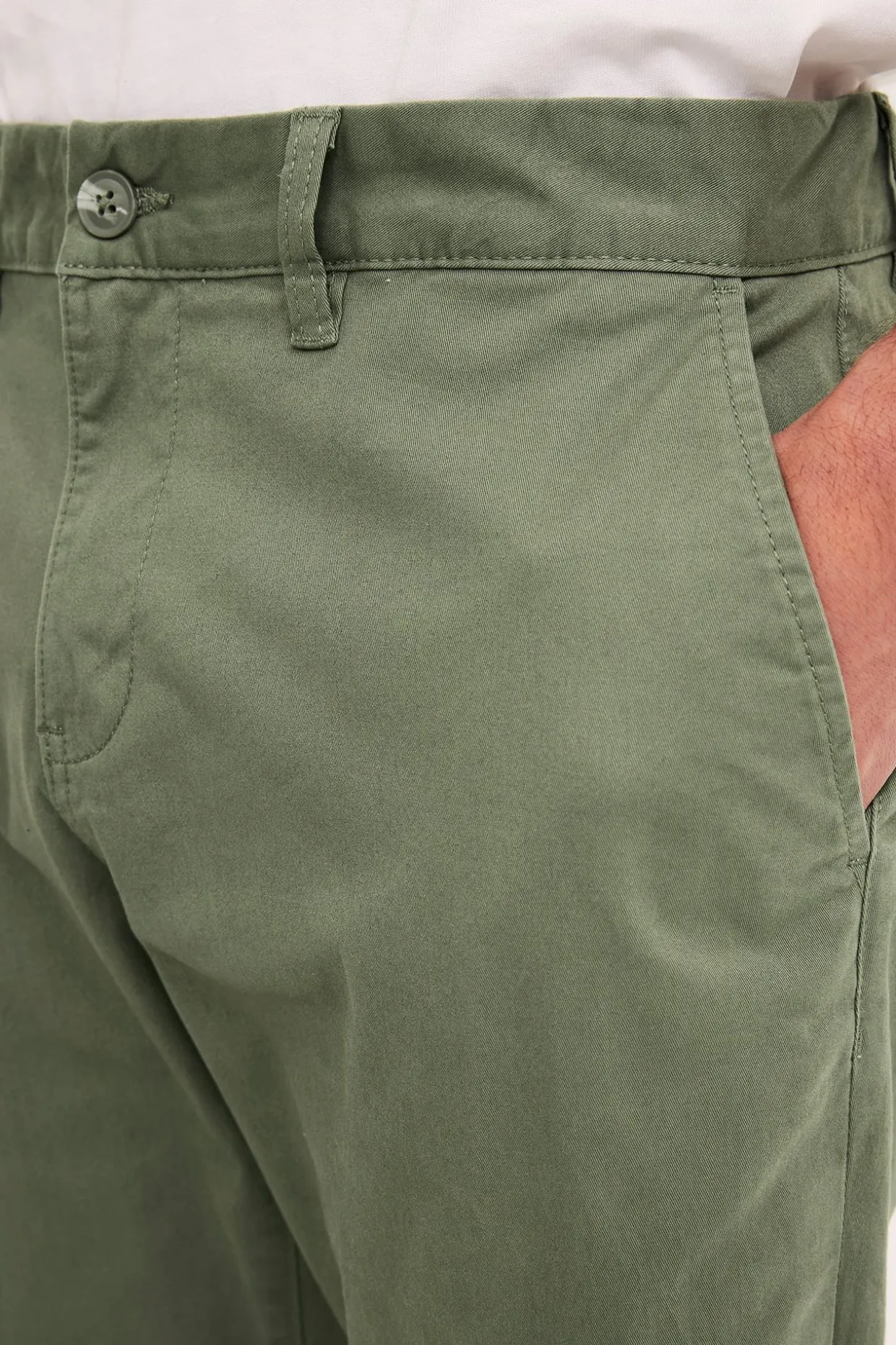 Chinos regular fit | Tummanvihreä | Miehet | Kappahl