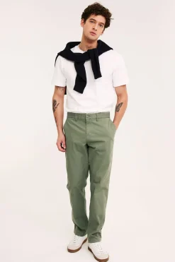 Chinos regular fit | Tummanvihreä | Miehet | Kappahl