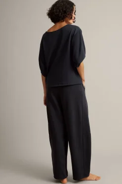 Collegehousut barrel fit | Musta | Naiset | Kappahl