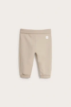 Collegehousut, joissa on harjattu sisäpuoli | Beige | Vauvat | Kappahl