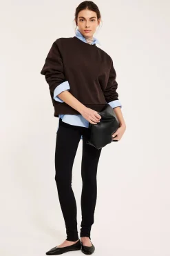 Collegepusero | Tummanruskea | Naiset | Kappahl