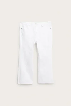 Cropped flare jeans high waist | Valkoinen | Naiset | Kappahl