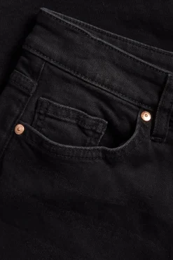 Cropped flare jeans regular waist | Pesty musta denim | Naiset | Kappahl