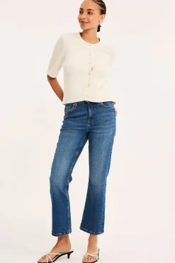 Cropped flare jeans regular waist | Denim | Naiset | Kappahl
