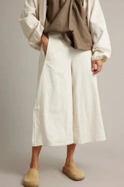 Culotte-malliset pull-on-farkut | Beige | Naiset | Kappahl