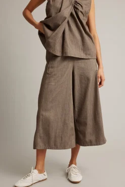 Culotte-malliset pull-on-farkut | Melaarattu ruskea | Naiset | Kappahl