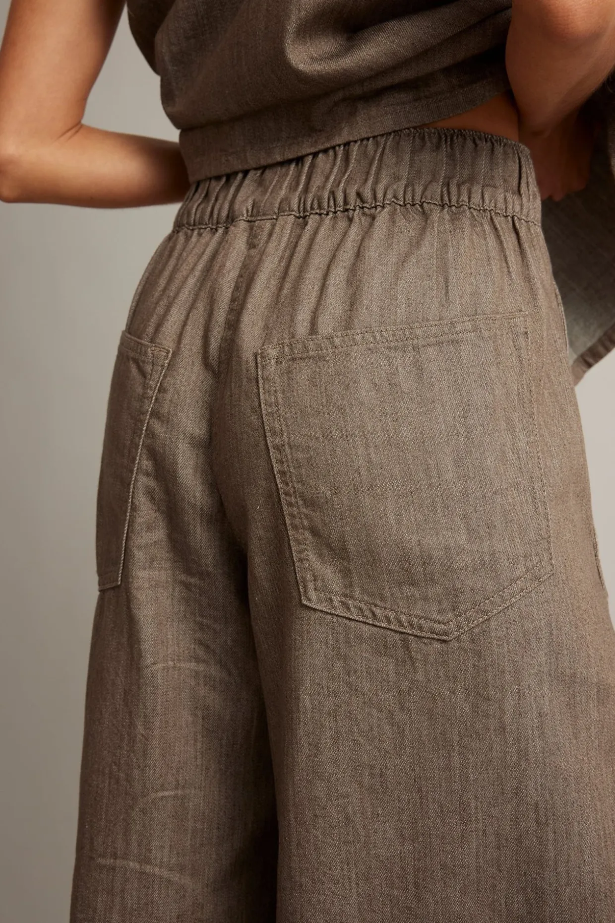 Culotte-malliset pull-on-farkut | Melaarattu ruskea | Naiset | Kappahl