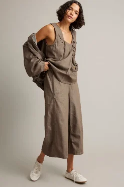 Culotte-malliset pull-on-farkut | Melaarattu ruskea | Naiset | Kappahl