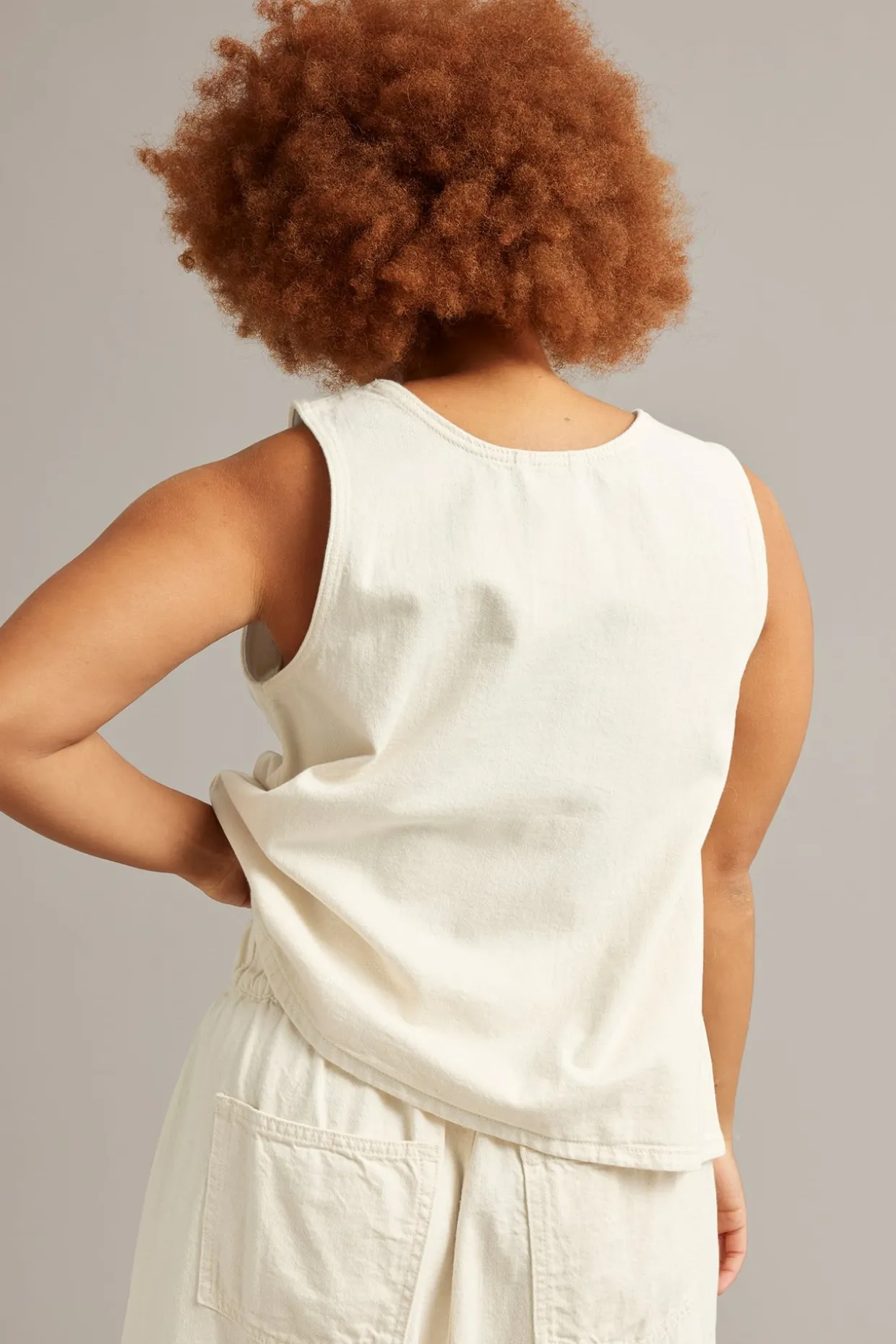 Denimtoppi | Beige | Naiset | Kappahl