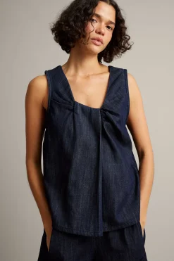 Denimtoppi | Tumma denim | Naiset | Kappahl
