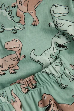 Dinosauruskuvioinen puuvillapyjama | Vihreä | Lapset | Kappahl