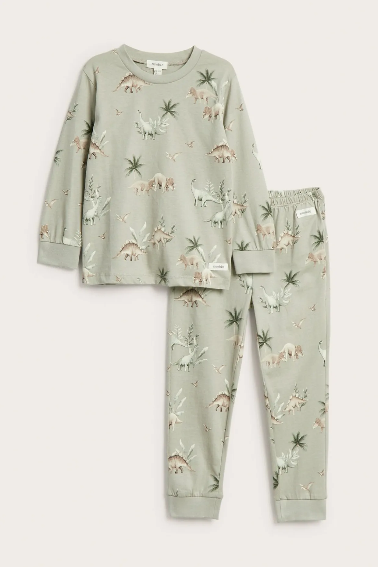Dinosauruskuvioinen pyjama | Vaaleanvihreä | Lapset | Newbie